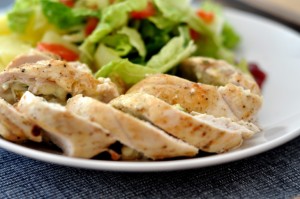 Kurczak faszerowany serem pleśniowym i gruszkami