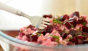 Sałatka ziemniaczano- buraczkowa