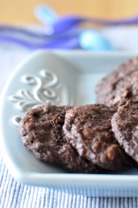 Mocno czekoladowe ciasteczka owsiane