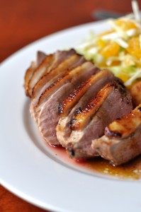 Pieczone kacze piersi z nutą pomarańczy