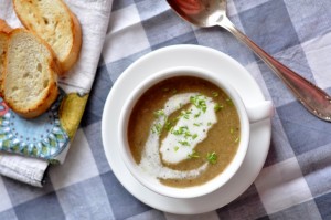 Zupa krem z pieczarek i suszonych grzybów