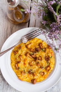 Risotto z dynią i kurkami