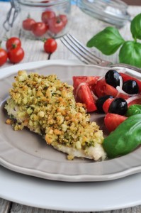 Pieczony filet z kurczaka z ziołową kruszonką