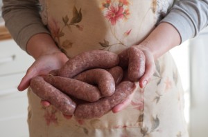 Domowa biała kiełbasa