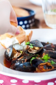 Mule w sosie pomidorowym