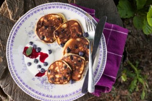 Placuszki z ricotty (i borówek)