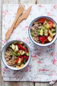 Szybka kasza z warzywami i soczewicą