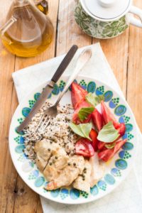 Kurczak w śmietanowym sosie z zielonym pieprzem