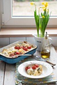 Zapiekanka makaronowa z jarmużem