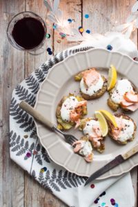 Chrupiące ziemniaczki z łososiem (na Sylwestra)