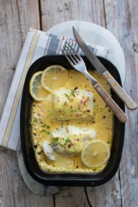 Dorsz w sosie cytrynowym z musztardą