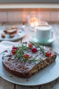 Keks z rodzynkami w rumie