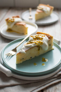 Puszysty i lekki łatwy sernik z marakują